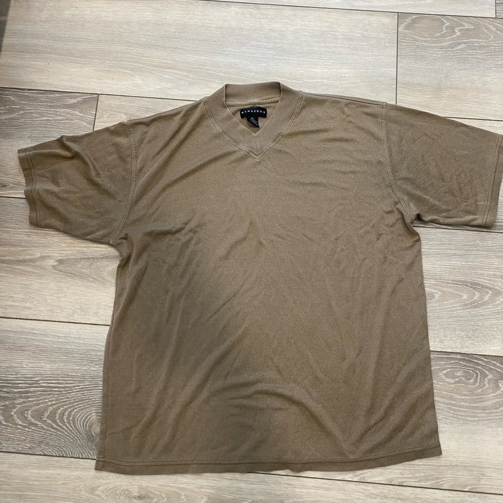 Mens Baracuta Brown Silk Blend Brown Shirt